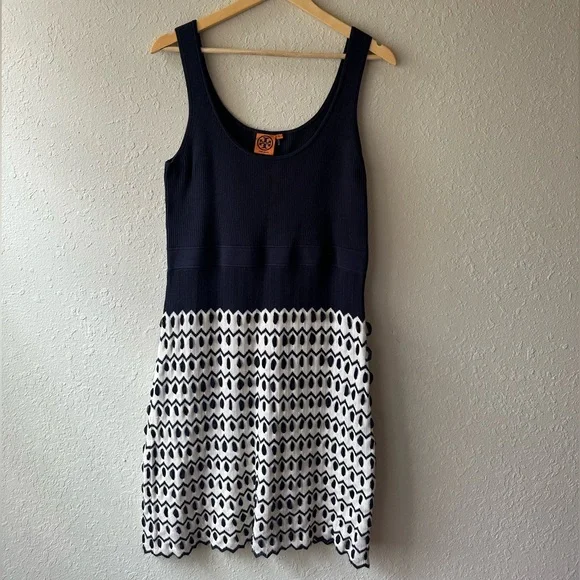 Tory Burch | Dresses | Tory Burch Blue And Black Fit And Flare Midi Dress | Poshmark Tory Burch | Dresses | Tory Burch Blue And Black Fit And Flare Midi Dress | Poshmark